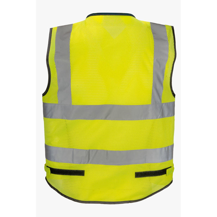 AL-Gard SVPC2YB-V1 Yellow Safety Vest Class 2 Mesh & Breathable Vest High Visibility with Card Holder and Hidden Pockets Version 1