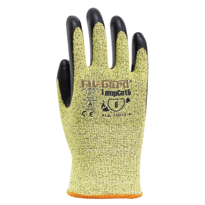 AL-Gard TempCut Nitrile Coated High Strength Aramid/Steel Liner Gloves with Heat and Cut Resistance