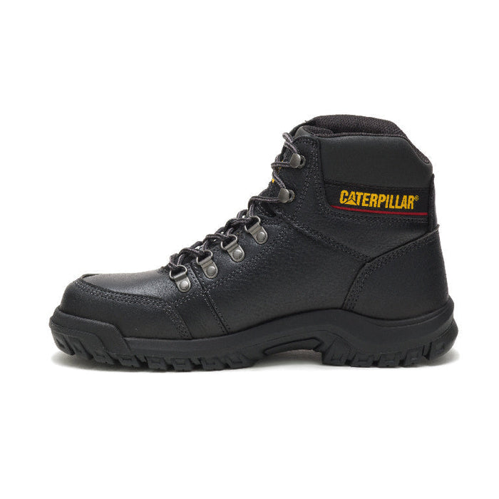 Caterpillar Outline Steel Toe Men's Leather Work Boot, Black / Brown