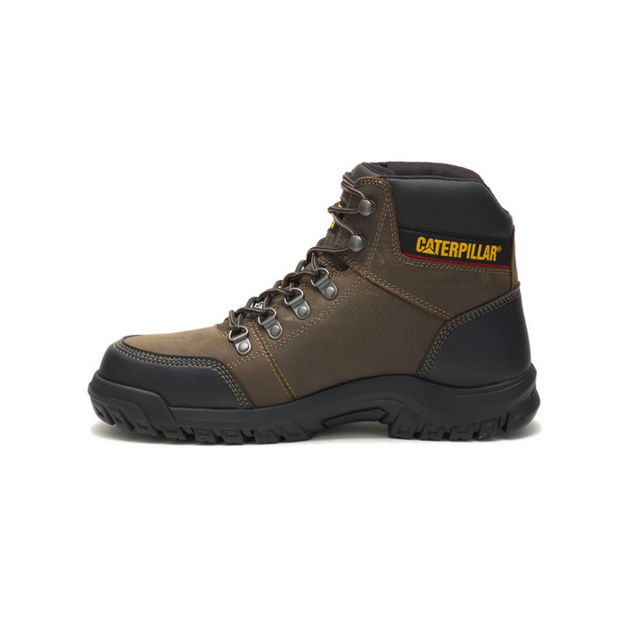 Caterpillar OUTLINE ASTM F2413-18 EH SR P90802 Dark Gull Grey Steel Toe Leather Work Boot