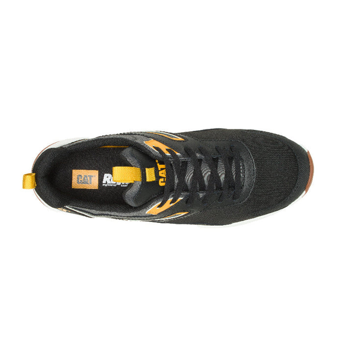 Caterpillar P91489 Men's Streamline Runner Carbon Composite Toe Work Shoe Black / Cat Yellow