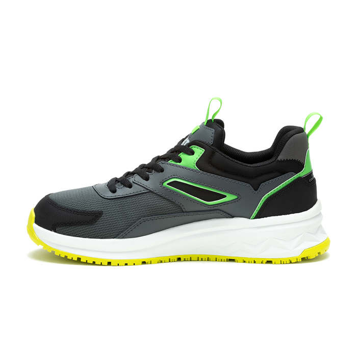 Caterpillar P91704 Men's Streamline Runner Carbon Composite Toe Work Shoe Black / Neon Green