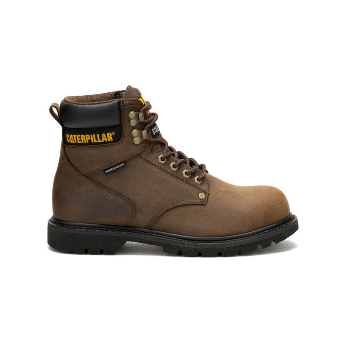 Caterpillar SECOND SHIFT ANSI F2413-11 I/75 C/75 P91660 Steel Toe Dark Brown Waterproof Work Boot