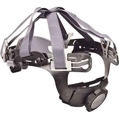 MSA 10167025 White V-Guard Safety Helmet w/ Fas-Trac III Suspension 9100001 Chin Strap SS98