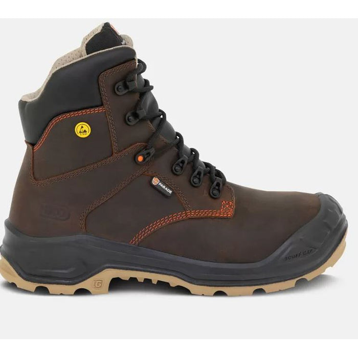 Parade NETROL S3S, ESD, FO, SR, LG, SC, ESD + ASTM M/ I / C / PR / SD100, HRO-CI-HI, Lace-Up Composite Safety Boots, Brown