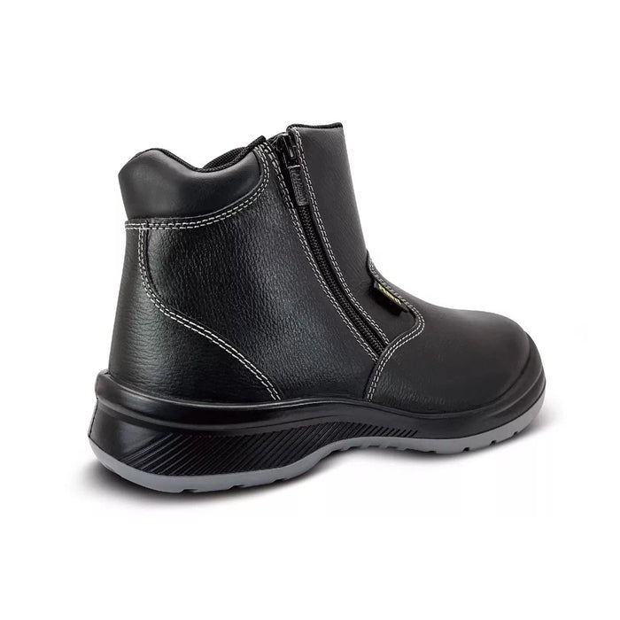 Perfit EIRENE SS513 EN ISO PFT PT-004-BK Dual Density Outsole Leather & Steel Toe Laced Shoes with Zipper