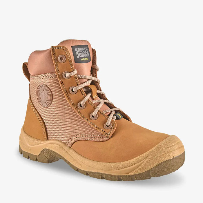 Safety Jogger RUSH S3 ASTM F2413:2018 - EN ISO 20345:2011 Side Zip Camel Safety Shoe