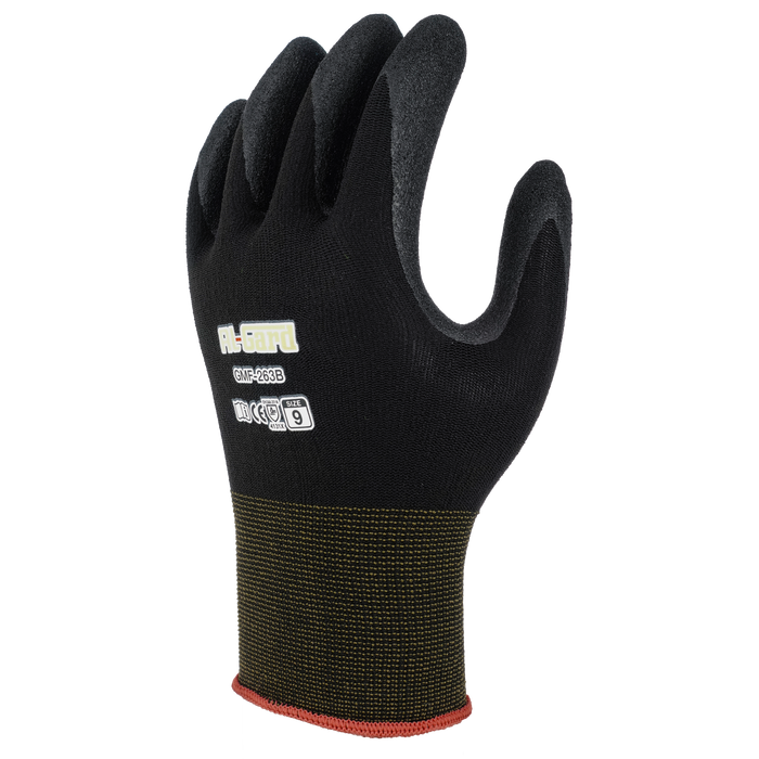 AL-GARD GMF-263B Nitrile Coated Black Nylon Touchscreen Compatible Work Gloves