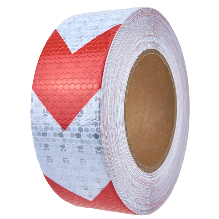 AL-Gard ALG-HRT-ARW Honeycomb Reflective Adhesive Tape, 2" x 25m (White / Red Arrows)