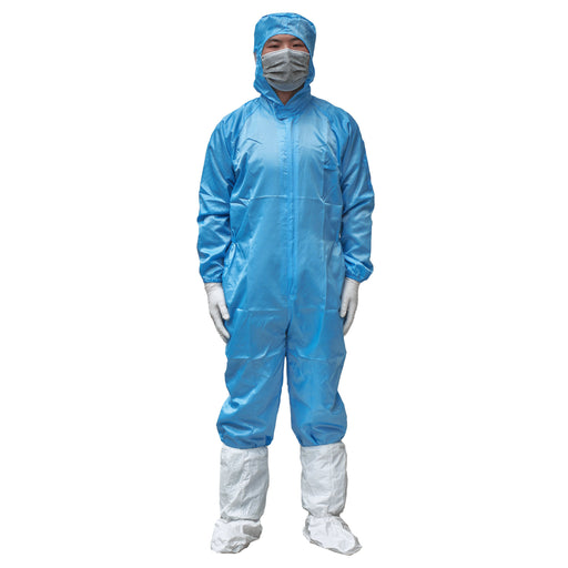 AL-Gard ALG-XGJ-1-B-GRID Blue Grid Cleanroom Jumpsuit