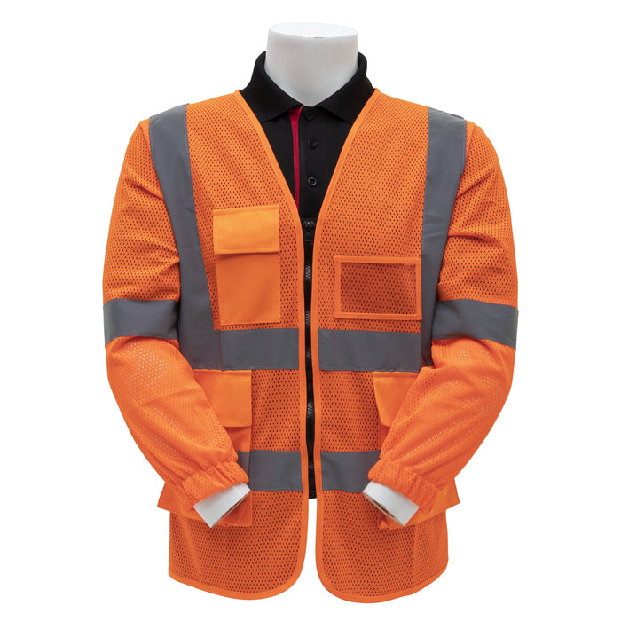 AL-Gard Class 2 Breathable Mesh type High Visibility Long Sleeve Safety Vest