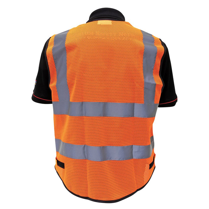 AL-Gard SVPC2YB / SVPC2OB Class 2 Mesh Type Breathable High Visibility Safety Vest with Hidden Pockets