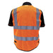 AL-Gard SVPC2YB / SVPC2OB Class 2 Mesh Type Breathable High Visibility Safety Vest with Hidden Pockets