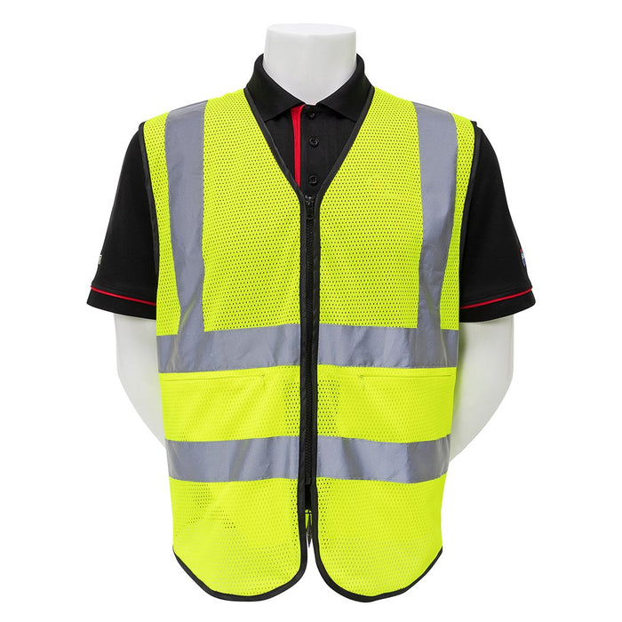 AL-Gard SVPC2YB / SVPC2OB Class 2 Mesh Type Breathable High Visibility Safety Vest with Hidden Pockets