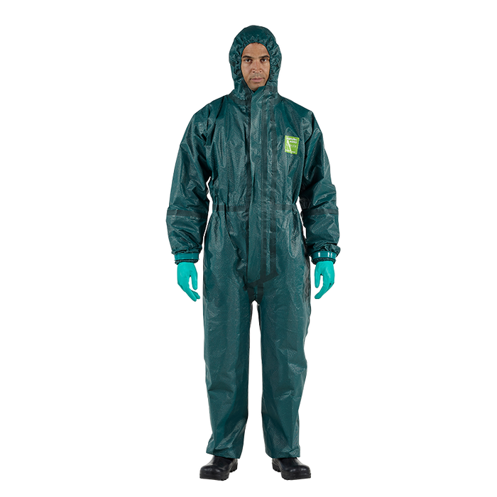 Ansell AlphaTec 4000-GR Coverall with Hood 111 (Large, XL)