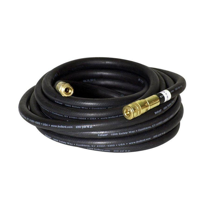 Bullard BUL4696 3/8" 25' Reinforced EPDM Starter Supplied Air Hose With Industrial Interchange