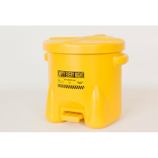 Eagle 933-FLY Oily Waste Can, 6 Gal. Yellow Poly