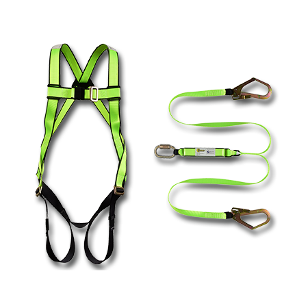 Orex Value-X Safety Harness and Dual Webbing-Type Lanyard