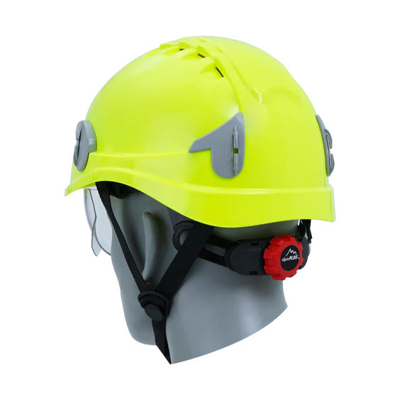 ProGuard Safety AlpinPLUS Hi-Vis Yellow Safety Helmet With Retractable Safety Spec SS98 : 2013 & EN397 ALPS-1-Y