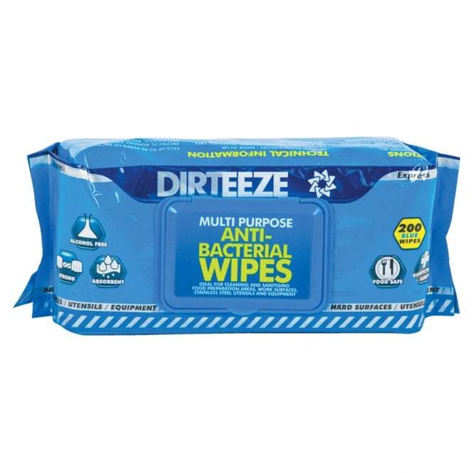 QUAT-FREE Dirteeze Antibacterial Surface Sanitising Wipes for Food